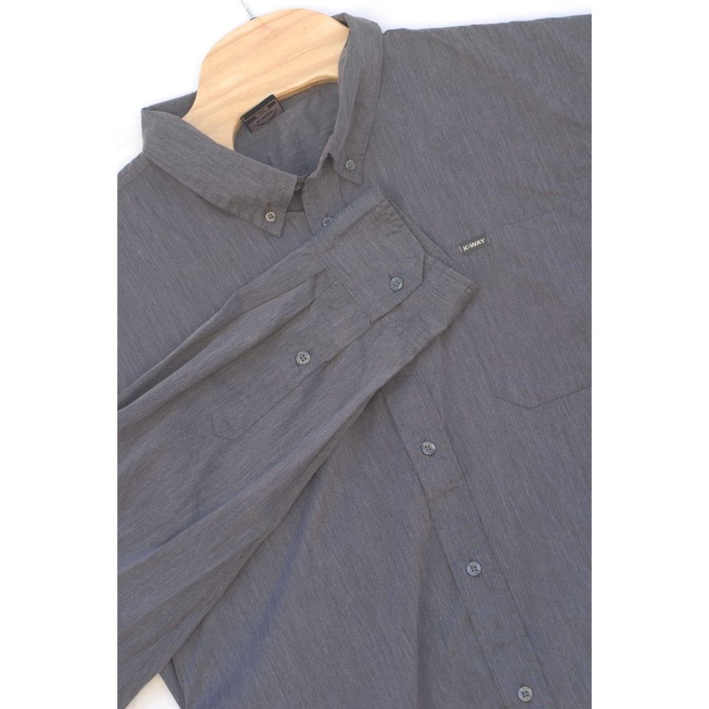 K-WAY Technical Design‎ Shirt Men's Size 4XL Long Sleeve Slate Grey